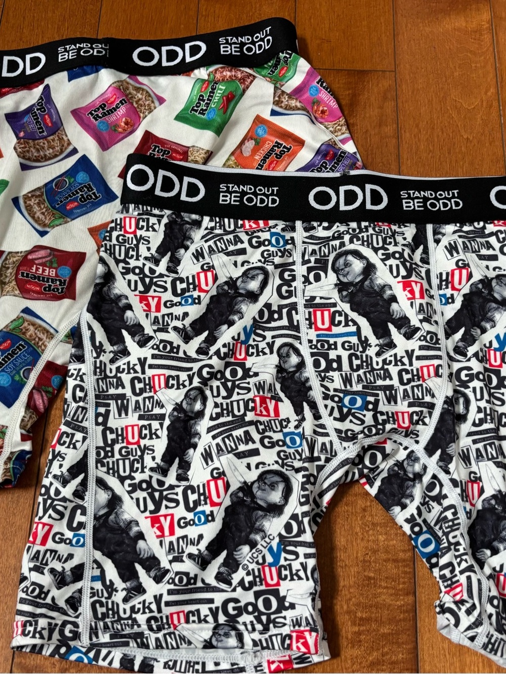 ODD Boxer Briefs Chucky Good Guys Mens Medium Ramen Noodles NWOT Underwear